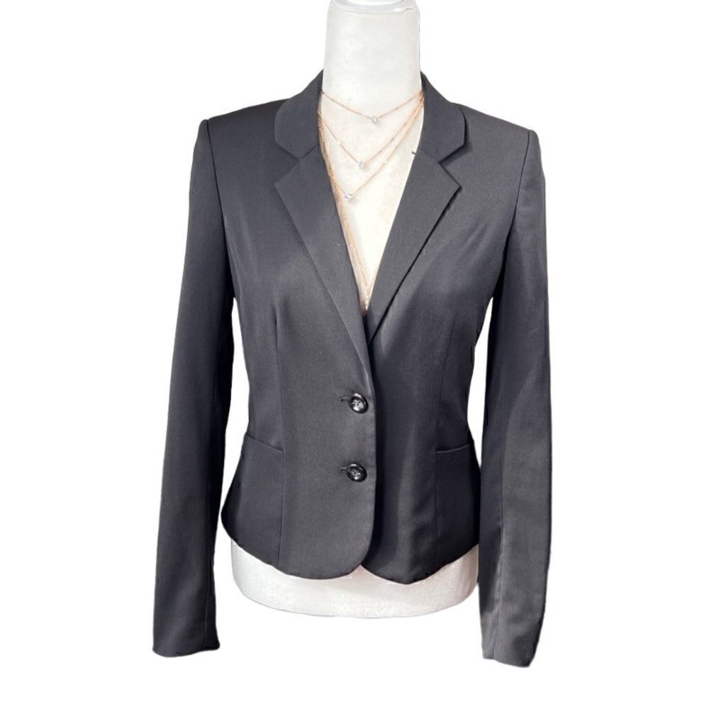 Divided H&M cropped blazer black size 8